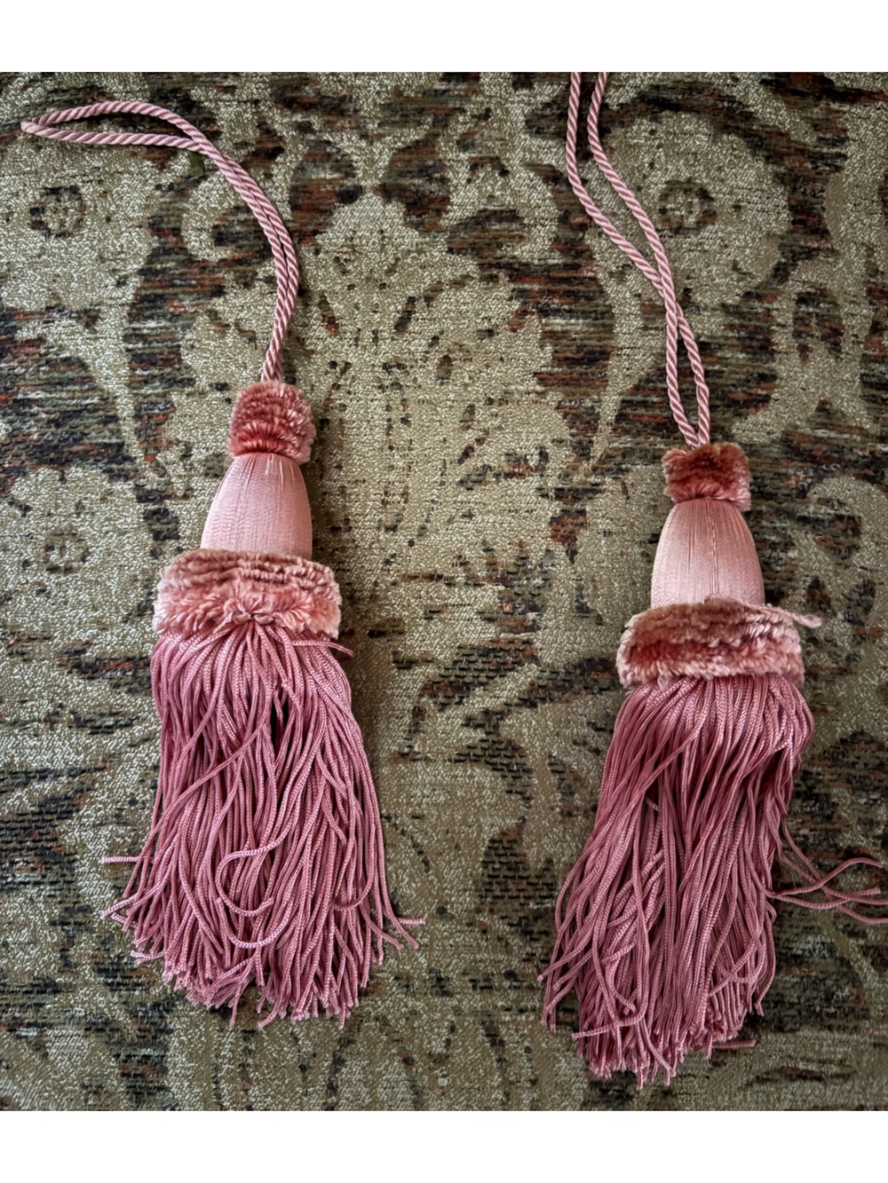 Pink Decorative Tassel Accent Pair